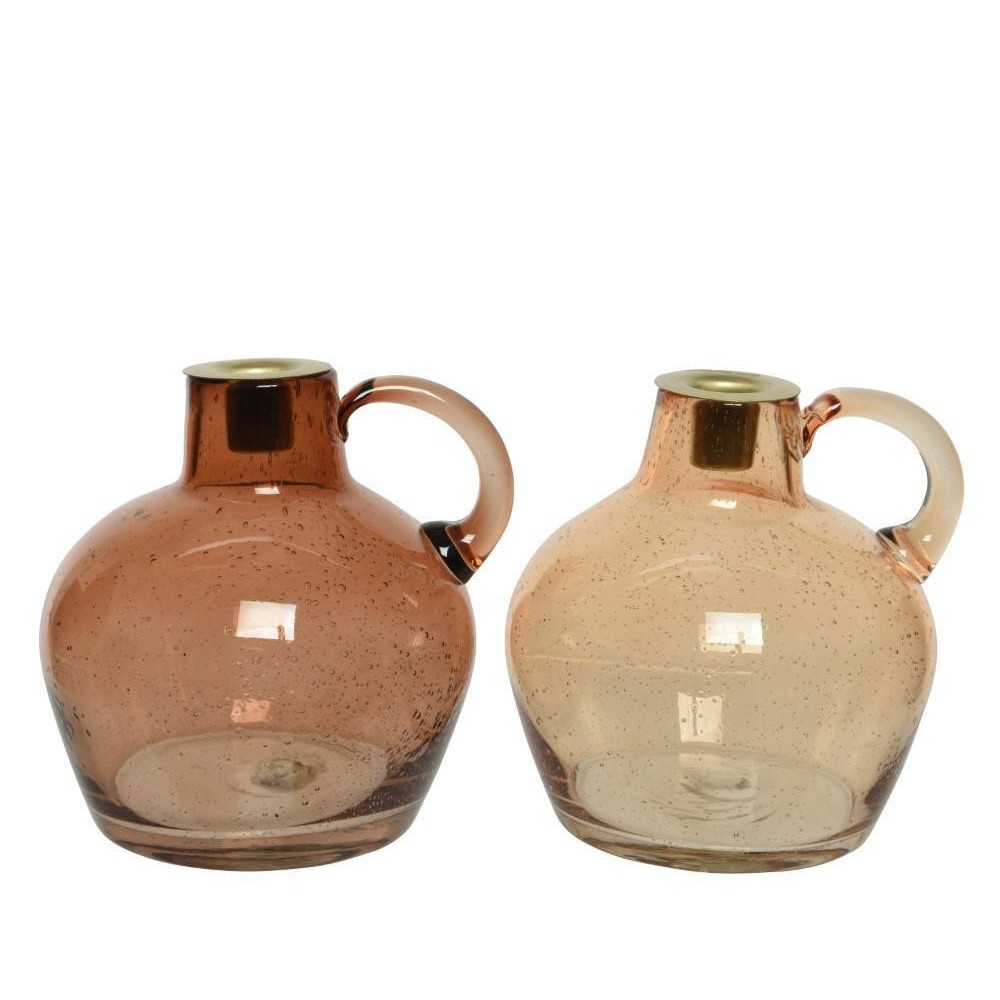 CANDELIERE VETRO 2 COLORI